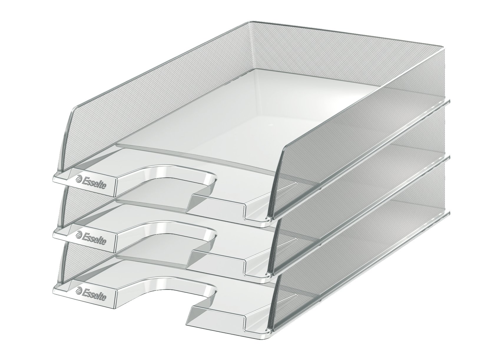 Esselte A4 Letter Tray, Glass Clear, Pack of 10, Europost Range, 623603