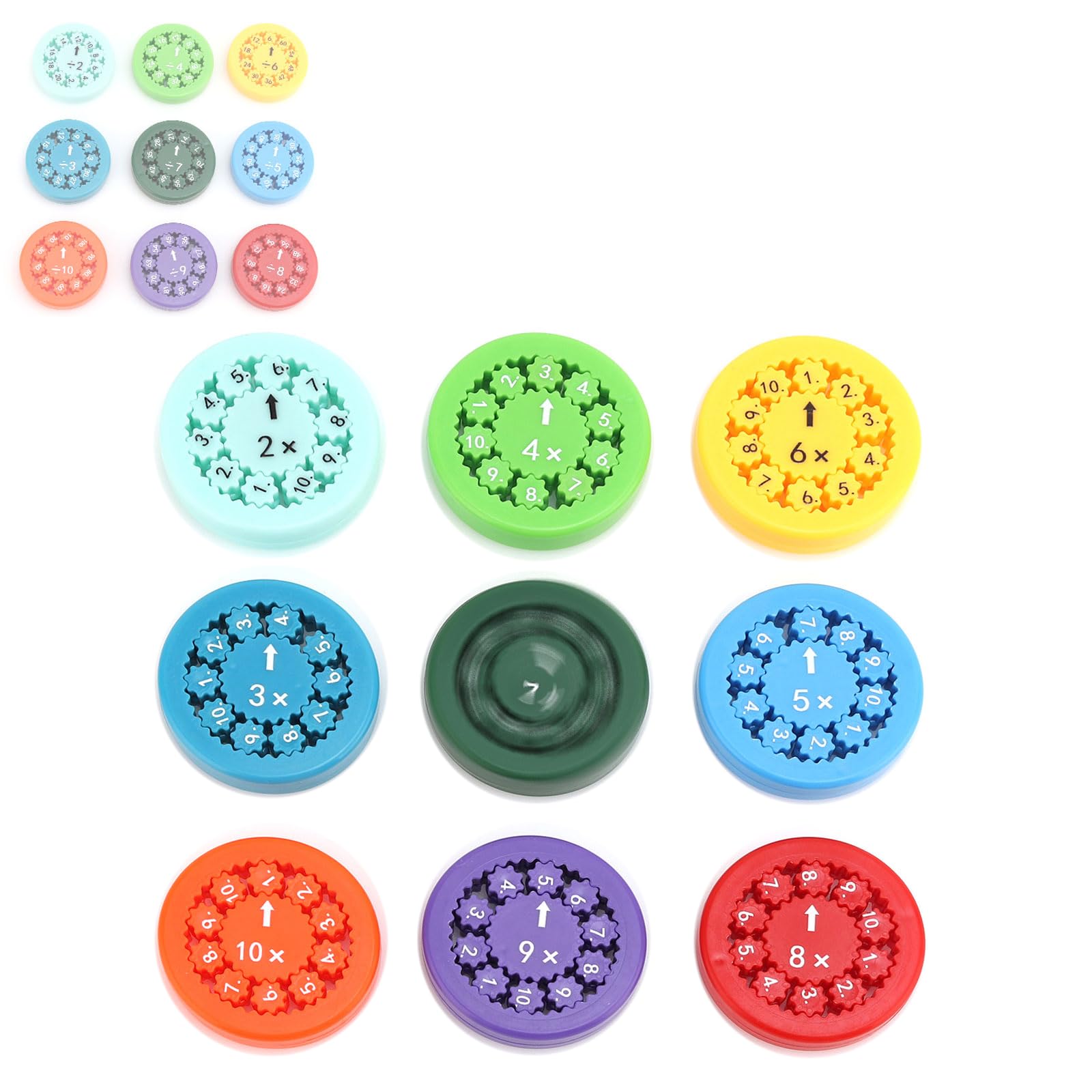 Photo 1 of **This item contains, only 6 pieces. See attached pictures**

HengLiSam Math Fact Fidget Spinner, Classrooms Learn Math Multiplication and Division Tools, Math Learning Education for Students, Parent-Child Math Fidget Toys Games