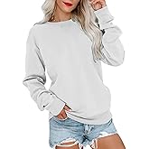 Bingerlily Womens Casual Long Sleeve Sweatshirt Crew Neck Cute Pullover Relaxed Fit Tops