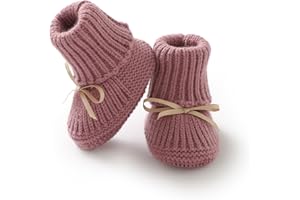 mimixiong Baby Booties Newborn Infant Sock Shoes Hand Knitting Crochet Boy and Girl Cozy Shoes