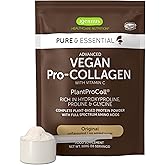 Igennus Vegan Collagen Peptide Powder, Enhanced with Glycine, Proline & Hydroxyproline & Cofactor Vitamin C, Non GMO, Complete Vegetarian Plant Based Collagen Powder Booster, 35 Servings