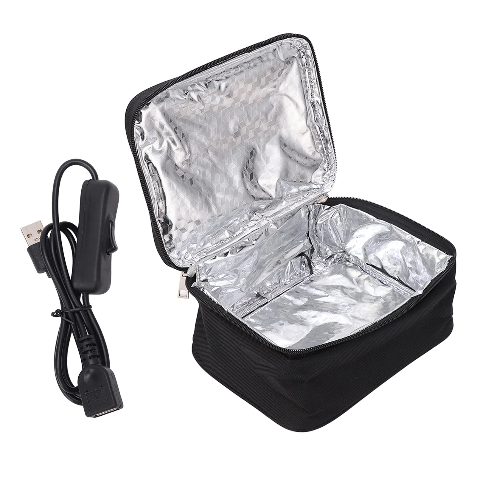 Photo 1 of LKPOMI Electric Lunch Box Bag - USB Powered Food Warmer With 2 Heating Methods - Portable Oven for Office, Travel, Home, Kitchen