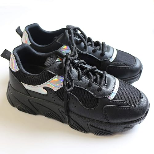 Amazon アミアミ 年春夏 レースアップ 厚底 ダッドスニーカー レディース Hp スニーカー