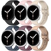Sport Bands Compatible with Samsung Galaxy Watch 8 Band 40mm 44mm/8 Classic 46mm Women Men,Soft Silicone Replacement Strap Waterproof Wristband for Samsung Galaxy Watch 8 Classic Bands 46 mm,6 Pack