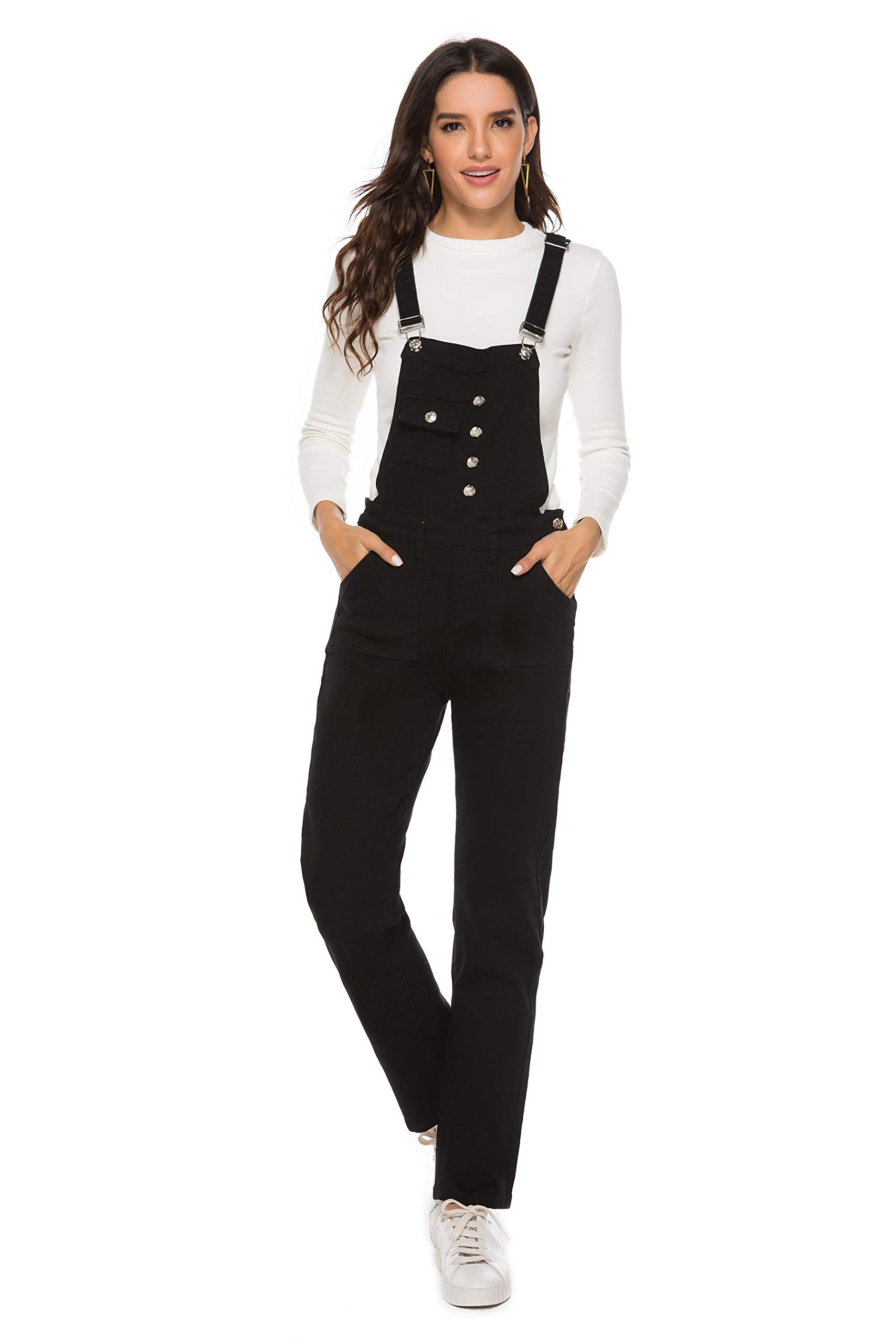 Photo 1 of ** DIRTY**AvaCostume Womens Classic Adjustable Strap Jean Overalls Black M