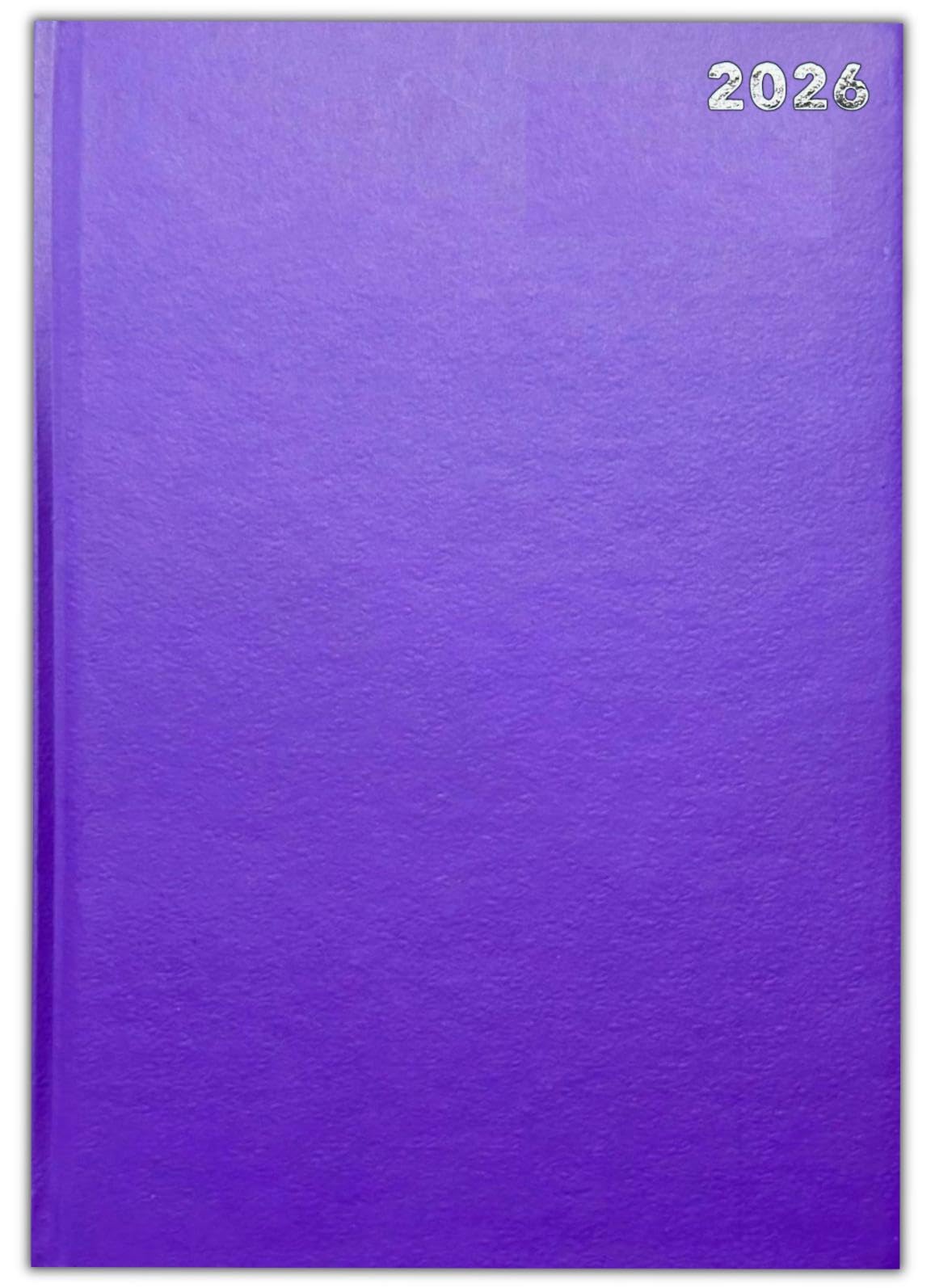 PaulStore 2026 A4 / A5 / A6 Diary Day to Page or Week to View Desk Diary Hard Back Casebound Back Cover (Purple, A4 Dap)