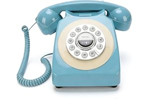 Pomya Retro Bluetooth Phone, Vintage Style Desk Telephone with Classical Design and Modern Bluetooth Technology, for Home and