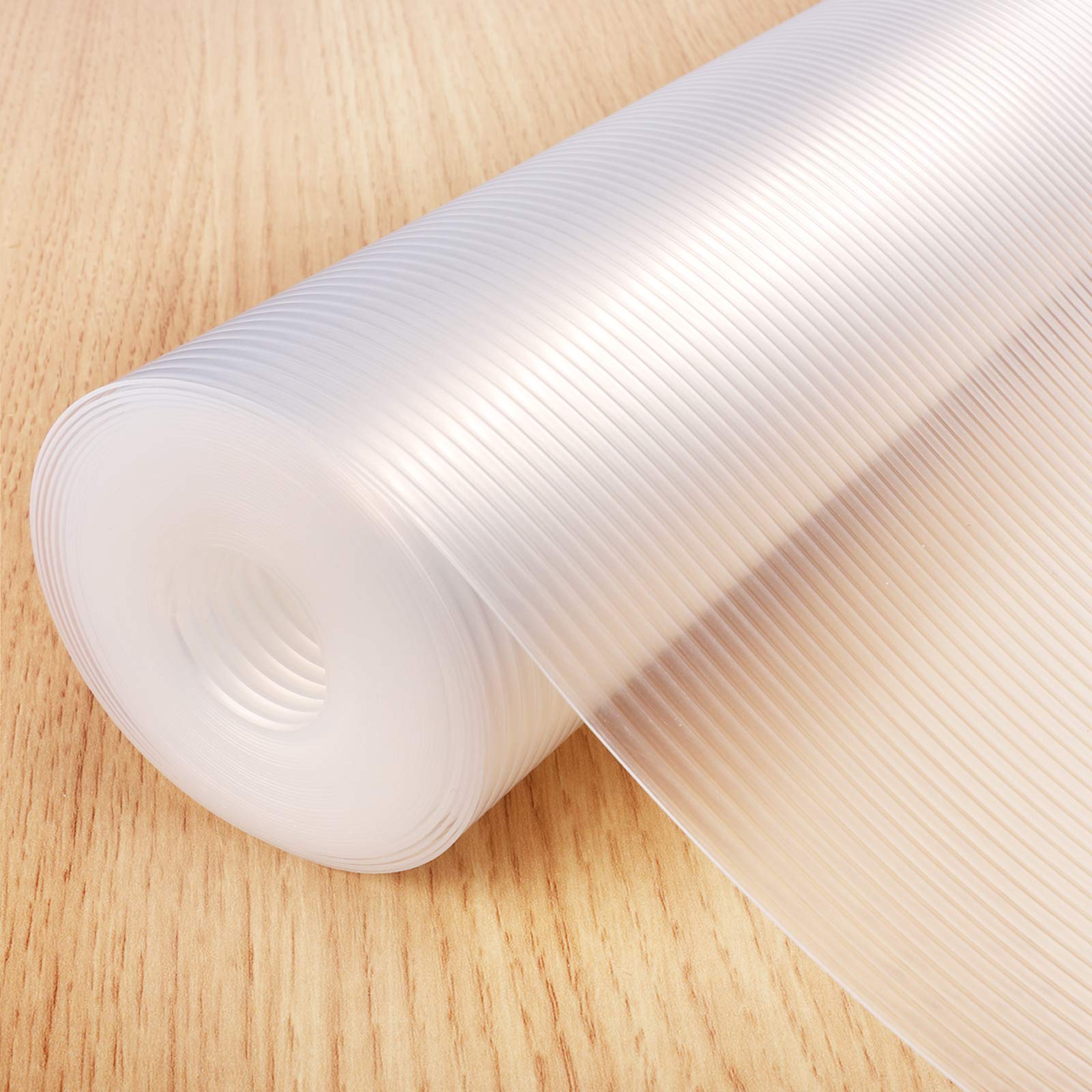 Photo 1 of Glotoch Non Adhesive Shelf Liners for Kitchen Cabinets Clear 12"X60",Waterproof and Durable Drawer Liners,Fridge Table Place Mats for Cupboard, Cabinet.