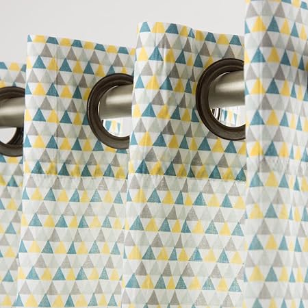 Rideau Prêt à Poser Rideau à œillets Voilage Motif