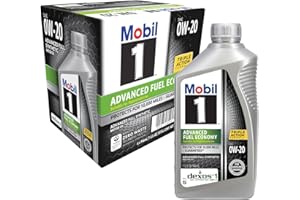 Mobil 1 Advanced Fuel Economy Full Synthetic Motor Oil 0W-20, 6-pack of 1 quarts