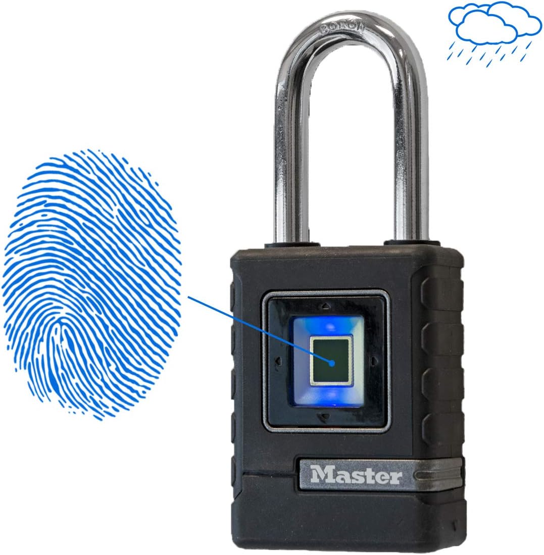 Master Lock 4901EURDLHCC Heavy Duty Biometric Padlock [Weatherproof