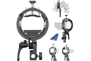 Godox S3 Speedlite Bracket (S2 Upgrade) Compact Lightweight Bowens Mount Holder for Godox V1 V1Pro AD200Pro AD200ProII AD300P