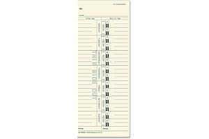 TOPS 1259 Time Card for Acroprint/IBM/Lathem/Simplex, Weekly, 3 1/2 x 9 (Box of 500)