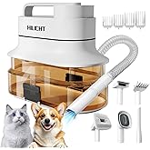 Dog Grooming Vacuum Kit with 4L Dust Cup, 6 Pet Grooming Tools for Home Grooming, Low-Noise Pet Hair Grooming System for Dogs & Cats