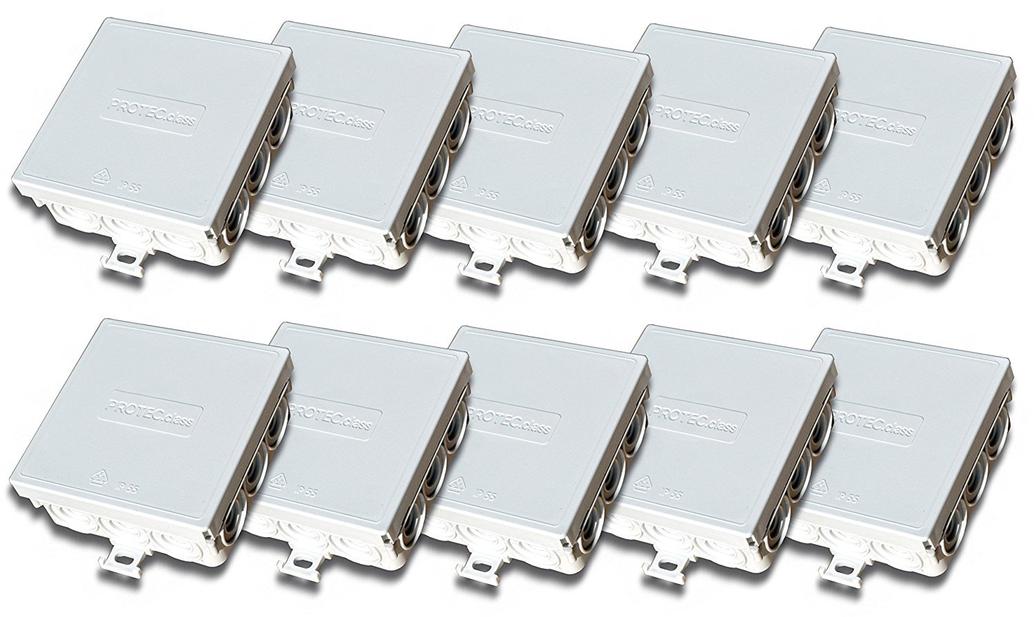 Junction box 85 x 85 x 37 mm IP55 Humid Area 20 Stück FR-Abzweigdose leer