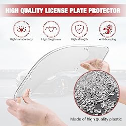 License Plate Protector 2 Pack, Clear License Plate