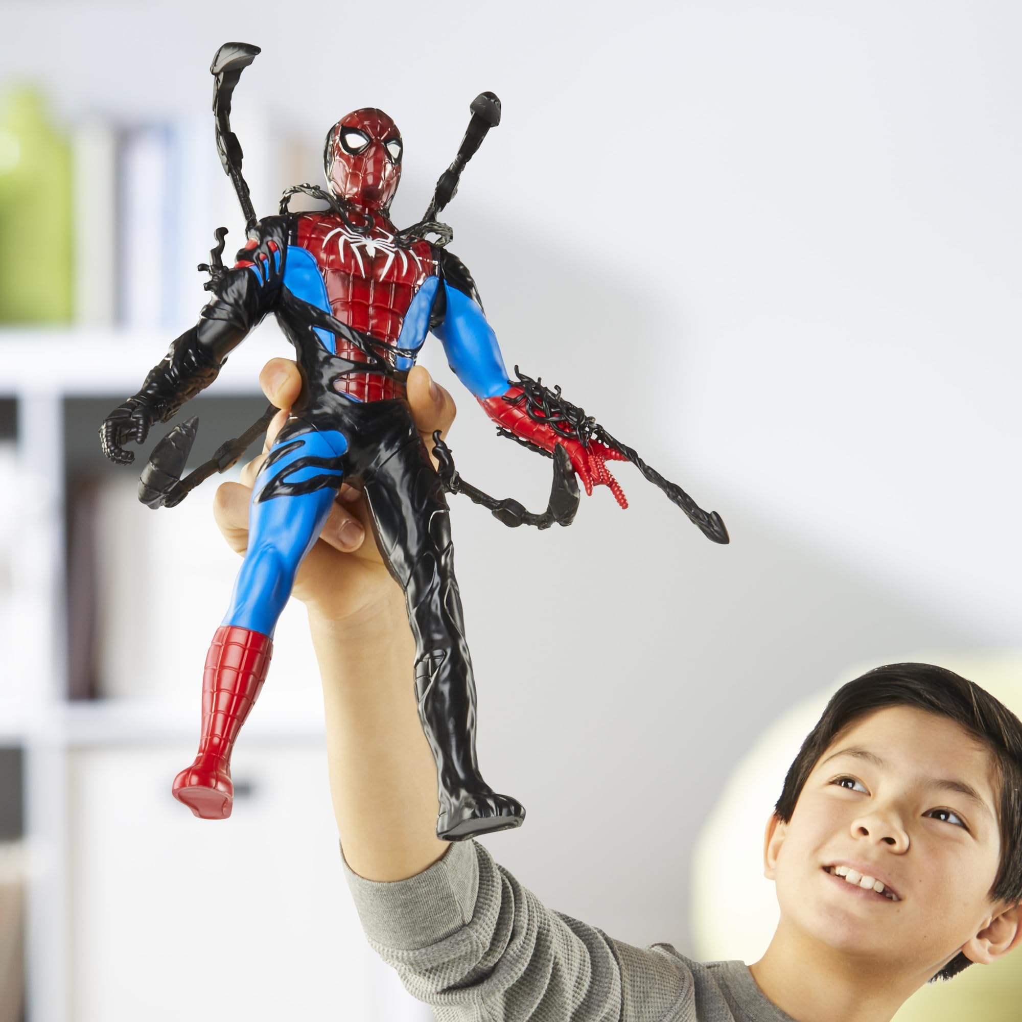 Spider-Man Marvel VenomVersus Liquid Shifter Action Figure with Accessories, 11-Inch-Scale Super Hero Toys for Kids Ages 4 and Up