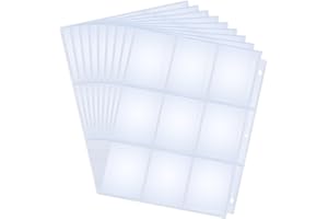 Dzhuywer 360 Pockets Trading Card Sleeves - 9 Pocket Page Ultra-Clear Double-Sided Sheets for 3 Ring Binder, Protector for St