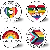 LGBTQ Pride Enamel Pins Set for Jackets Bags Clothes, LGBTQ+ Ally Lapel Pins for Equality Love Support Visibility