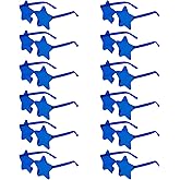 REHALY 8/12 Pairs Star Shaped Sunglasses Rimless Candy Star Sunglasses Pentagram Glasses for Women Men Party Streetwear