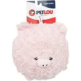 Pet Lou Pig Ball, Pink, 8-inches Height, Squeak Toy, Plush, Pet Toys and Supplies