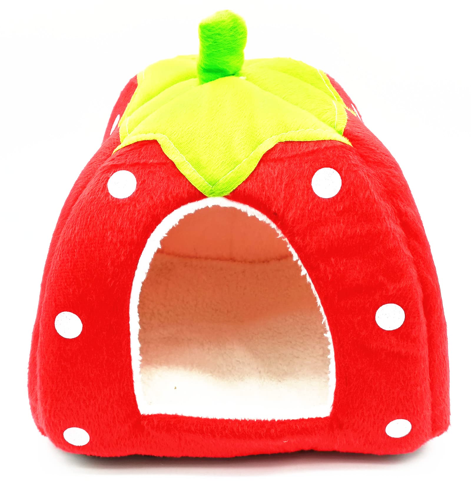 Hwydo Beautiful Strawberry Soft Cashmere Warm Pet Nest Dog Cat Bed Foldable Red