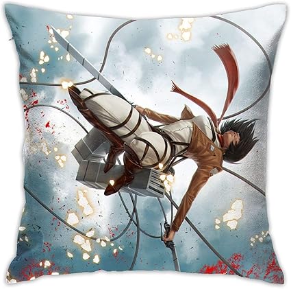 Amazon Co Jp Qrwlkj 進撃の巨人 クッションカバー インテリア アニメ グズ おしゃれ ソファー 部屋 車 ソファー用装飾 抱き枕カバー デコ お宅 ホーム キッチン