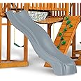 Swing-N-Slide 8' Alpine Wave Slide Plastic Slide Attachment for 4 Foot Deck Heights- for Outdoor Swing Sets and playhouses, Gray