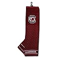 Team Golf NCAA Embroidered Golf Towel, Checkered Scrubber Design, Embroidered Logo