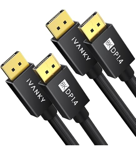 JCYMELE 4K@60Hz Displayport a Dual HDMI Adaptador HDMI Splitter Extendido para 2 Monitores para Tarjetas Gráficas de Ordenador Soporte MST y SST Modo