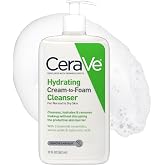 CeraVe Hydrating Cream To Foam Cleanser, Gentle Face Cleanser, 19oz | Face Wash & Makeup Remover with Hyaluronic Acid, Skin C