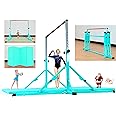 MARFULA Gymnastic Bar for Kid and Teenage Ages 3-25, 5 FT / 6 FT Base Length, 5 FT / 6 FT Height, Gymnastic Kip Bar Horizontal Bar for Gymnast, Gymnastic Training Equipment for Home and Club Use