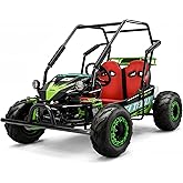 Gas Powered Go Kart, 4 Stroke Go Kart for Adults &amp; Kids with Premium Steel Tubular Frame, Off-Road Kart with 18'' Tires Featuring 4L Tank, Hydraulic/Rear Disc Brake, 30MPH