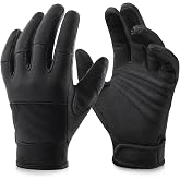 OZERO Work Gloves for Men Women: Mechanic Gloves Touchscreen Firm Grip | Padding Palm, Flexible Breathable Fit, Dexterity, Hook-and-Loop Wrist, for Yard Work Gardening Construction Warehousing