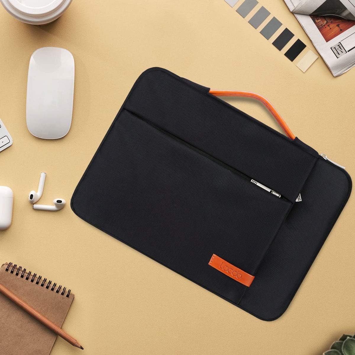 Lacdo 360° Protective 14 Inch Laptop Sleeve Computer Case Portable Bag for Dell Inspiron 14 5481 / HP Stream 14" / Acer Spin 3 / ASUS L402YA / HP Acer Chromebook 14, S330 / Flex 14 Notebook, Black: Computers & Accessories