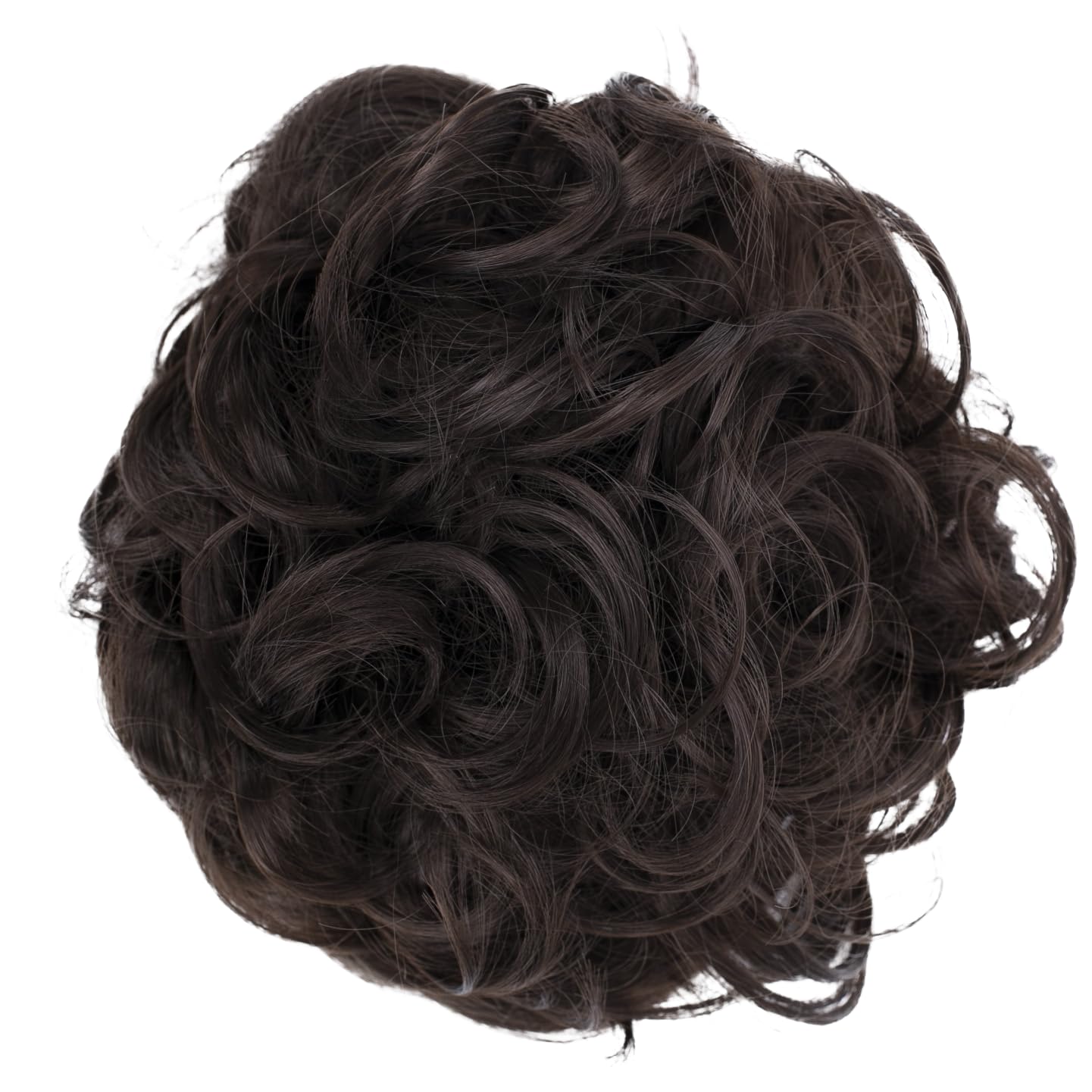 CAISHA Large Hairpiece Scrunchy Instant Updo Curly Messy Bun Brown G4E — image 1