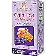 Hyleys Calm Tea with Ashwagandha - Lavender & Honey Flavor - Caffeine-Free, Herbal Tea - 25 Tea Bags - Sleepy Chamomile Bedtime Blend: Natural Herbal Tea for Deep Relaxation & Restful Sleep