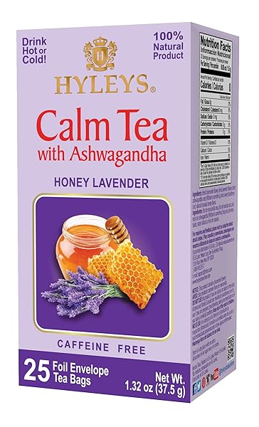 HYLEYS CALM TEA WITH ASHWAGANDHA – LAVENDER &...
