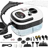 KAMCY Steam Cleaner Steamer for Cleaning 2500W Handheld Steam Cleaner 6-Gears Adjustable, 15s Heat-Up, 1.2L Tank, Car Steamer for Furniture,Kitchen,Grout,Floor,Tile, Couch And Car