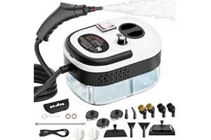 KAMCY Steam Cleaner Steamer for Cleaning 2500W Handheld Steam Cleaner 6-Gears Adjustable, 15s Heat-Up, 1.2L Tank, Car Steamer for Furniture,Kitchen,Grout,Floor,Tile, Couch And Car