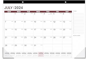 CHOPET Desk Calendar 2024-2025 - 18 Months Calendar 2024, 12" x 17", July 2024 - December 2025, 2024-2025 Desk Calendar, Large Ruled Blocks for Planning and Organizing for Home or Office