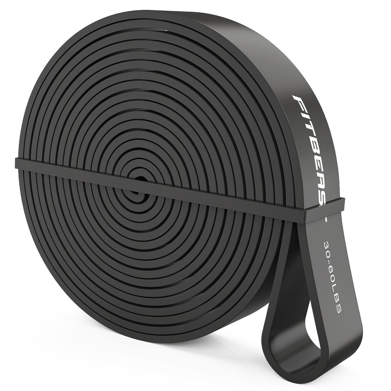 FitBeast Pull Up Band, 30-60LBS Resistance Band Pull Up for Calisthenics, Bodyweight Training, Powerlifting, Stretch Mobility, Pull Up Assistance Band, Black
