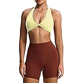 Aoxjox Women's Workout Halter Sport Bras Fitness Rosie Bra Yoga Crop Tank