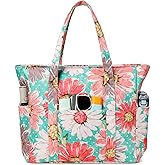 Octsky Large Beach Bags for Women - Waterproof Sandproof Beach Tote with Dual Zipper and Wet Pocket - 3 Outside Pockets