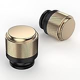 FURNIWARE 10 Pack Cabinet Knob, 1" Gold and Black