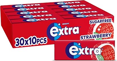 Extra Strawberry Sugar Free Chewing Gum 300 Pieces Bulk Pack