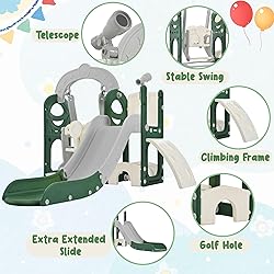 Virubi 6 in 1 Toddler Slide with Swing