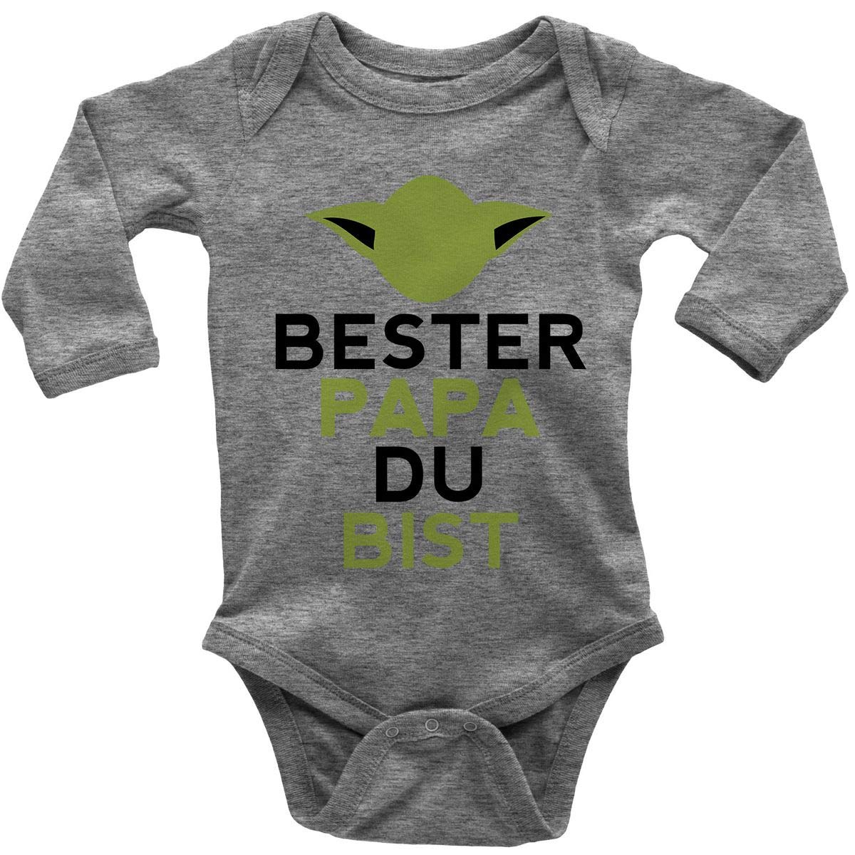 Mikalino Babybody mit Spruch für Jungen Mädchen Unisex Langarm Bester