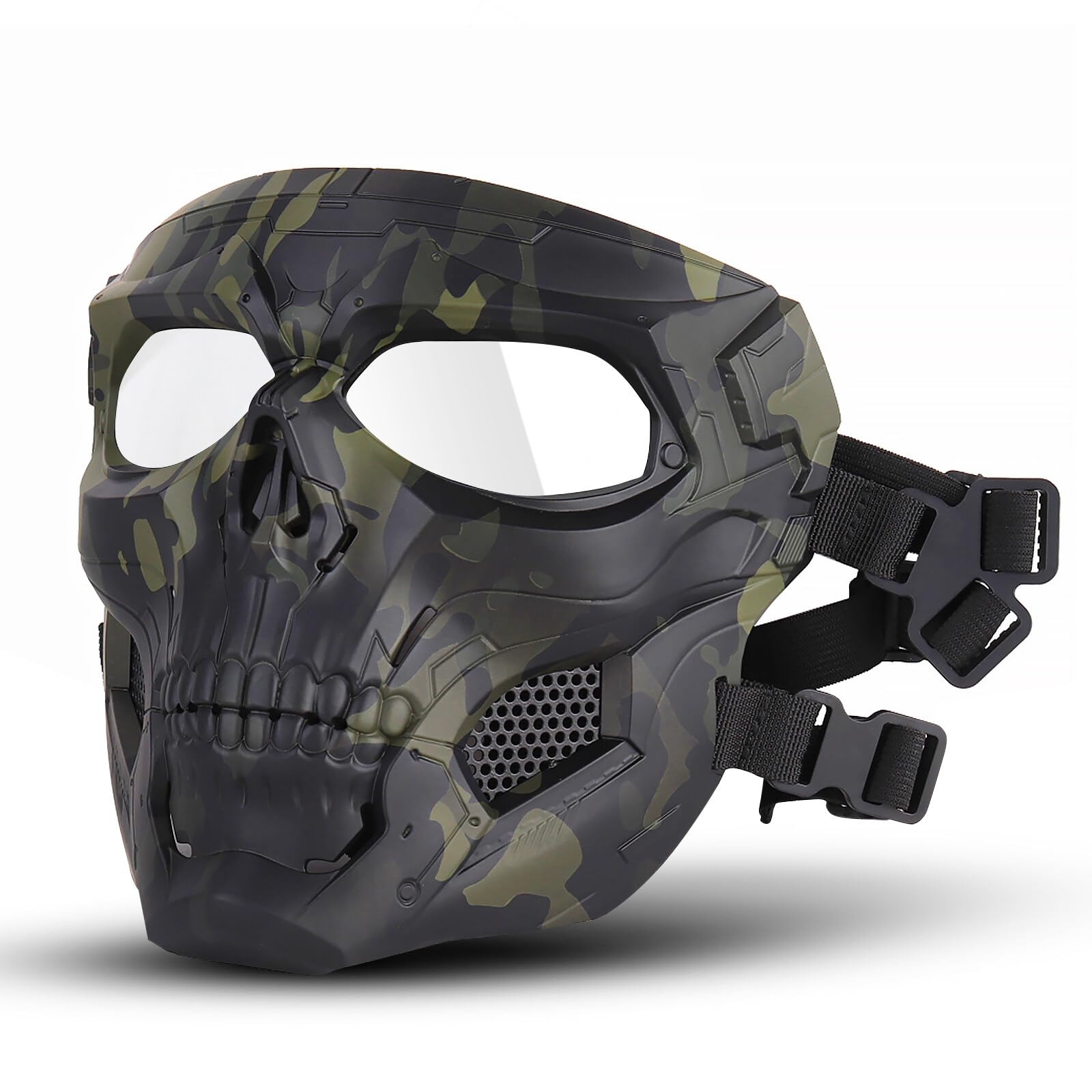 Yzpacc Airsoft Tactical Mask Full Face Mask for Halloween Cosplay Costume