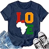 LBP Black Pride Love Shirt for Women Juneteenth Black History Month T-Shirt African American Tee Tops